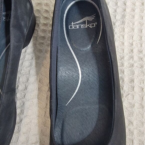 Dansko Lulu Mary Jane Ankle Strap Low Wedge Black Leather Shoes Size 41‎ 10.5-11 - Picture 7 of 16